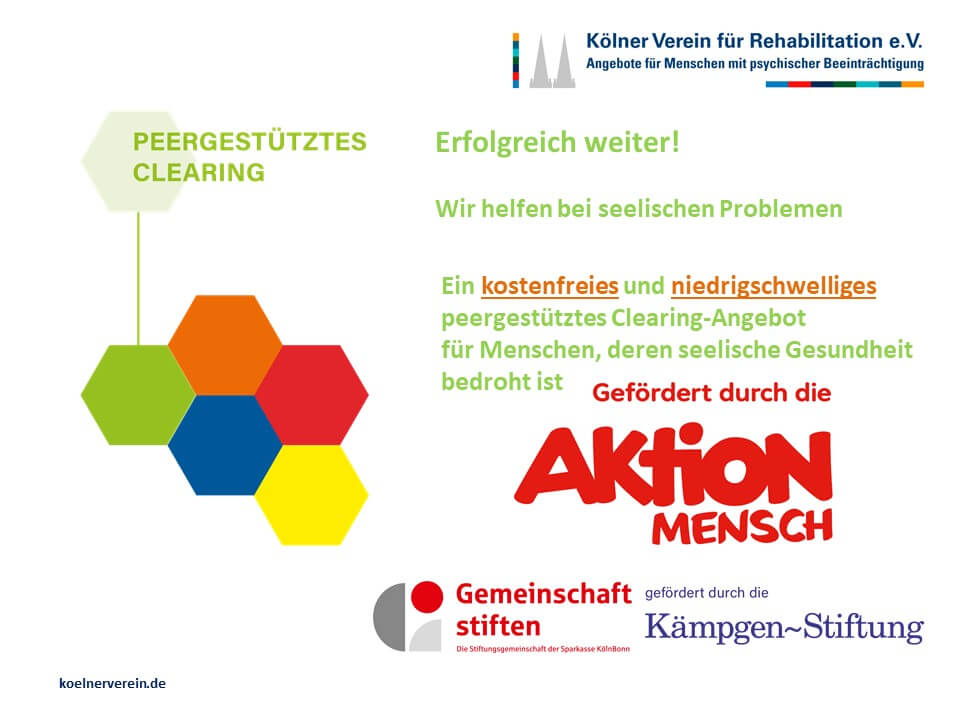 Wir stellen uns vor: Peergestütztes Clearing im Kölner Verein für Rehabilitation