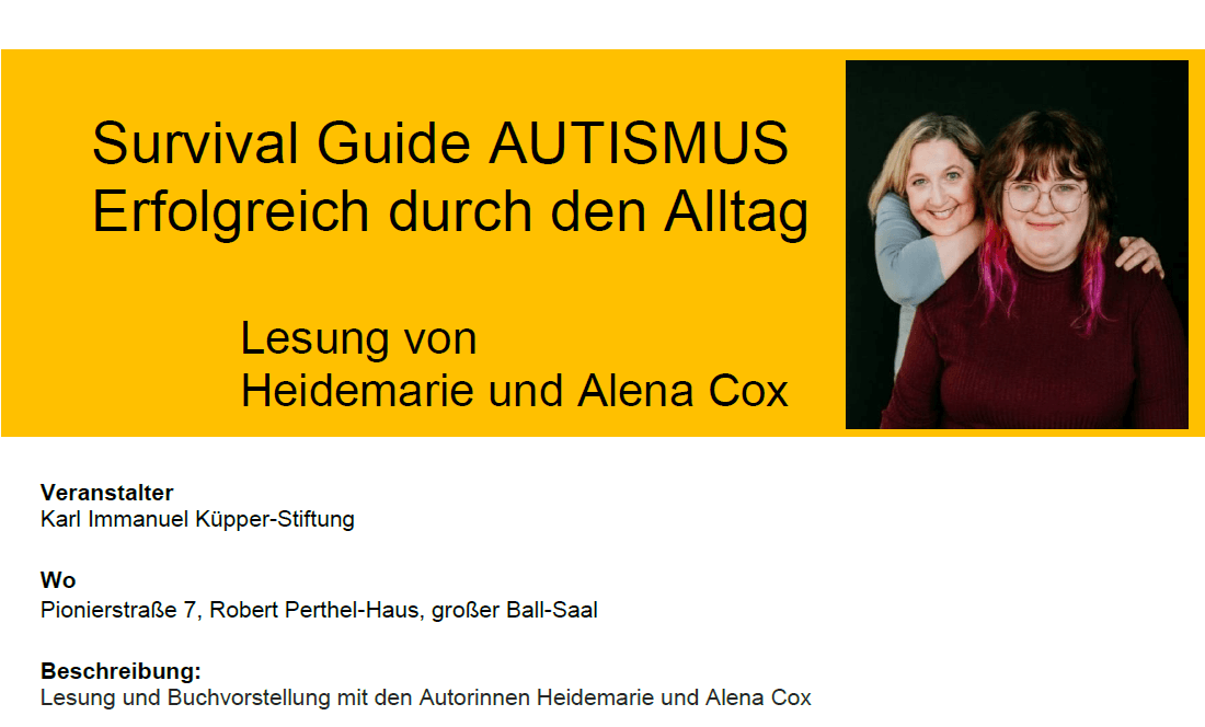 Lesung: Survival Guide Autismus
